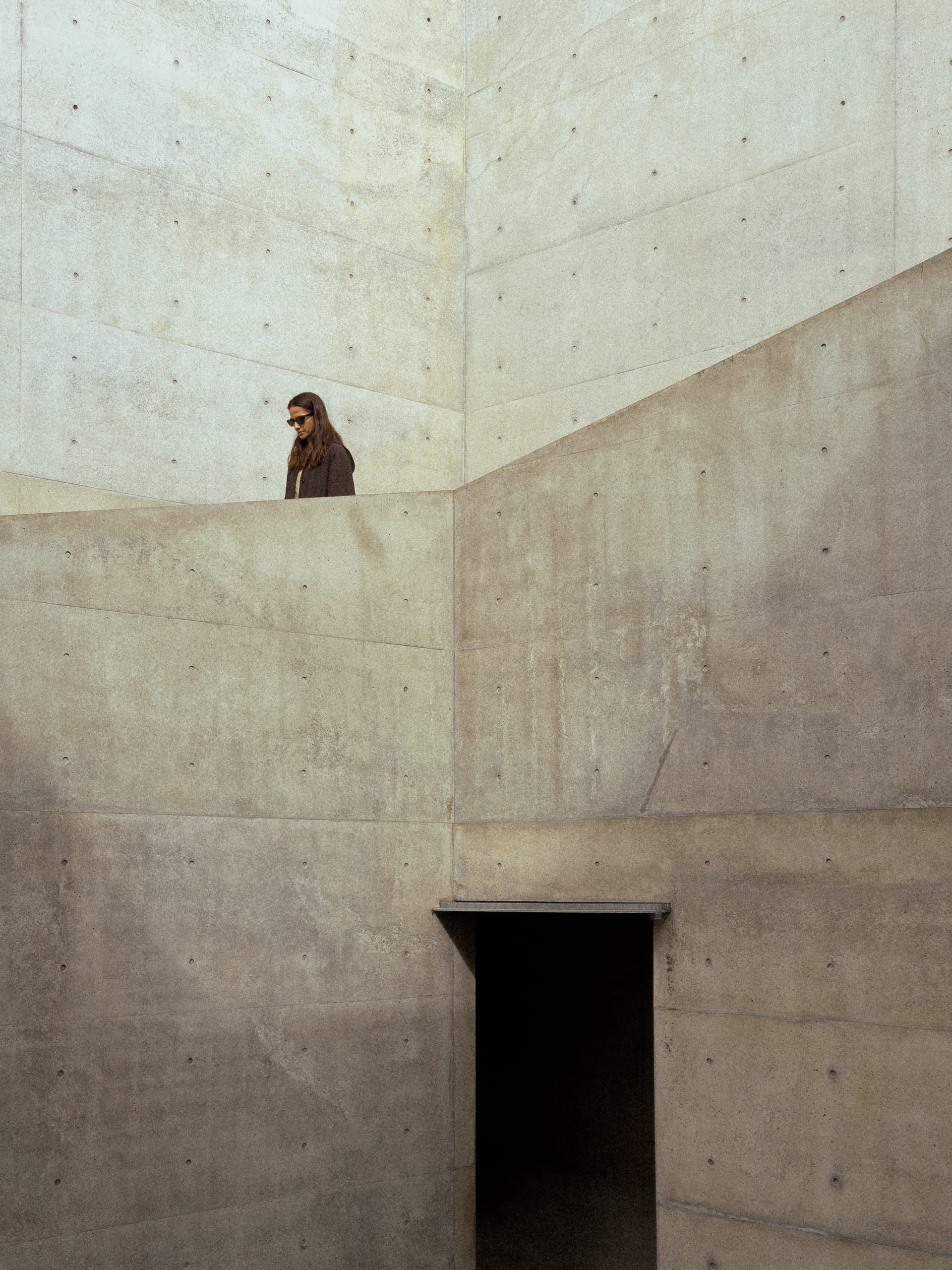 Wife at Chichu Art Museum.